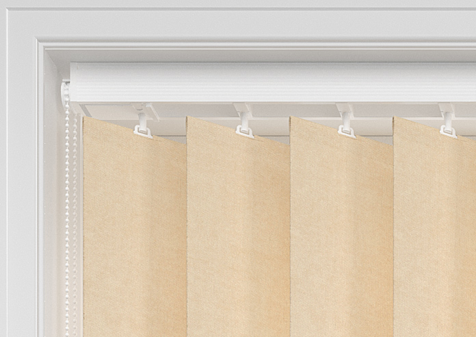 Flori Faux Suede (Blackout), Cream - Vertical Blind - Image 8